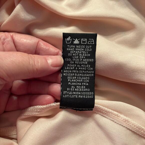 Ronni Nicole 3/4 Bell Sleeve Pink Lace Knee Length Dress Size 10 - Picture 6 of 11